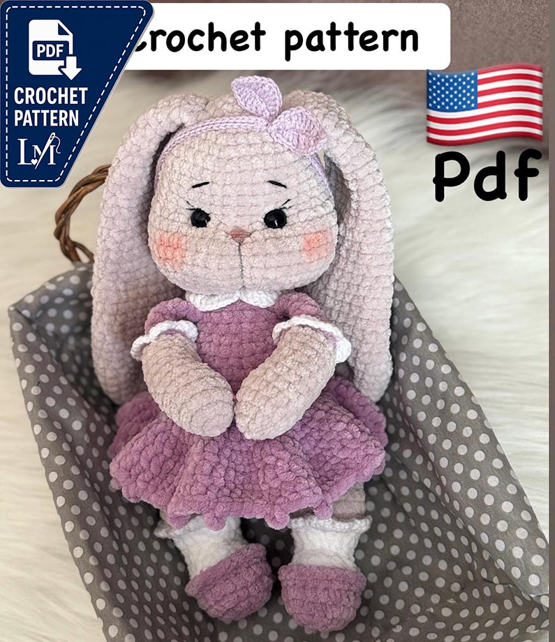 Amigurumi crochet bunny pattern Pdf in English
